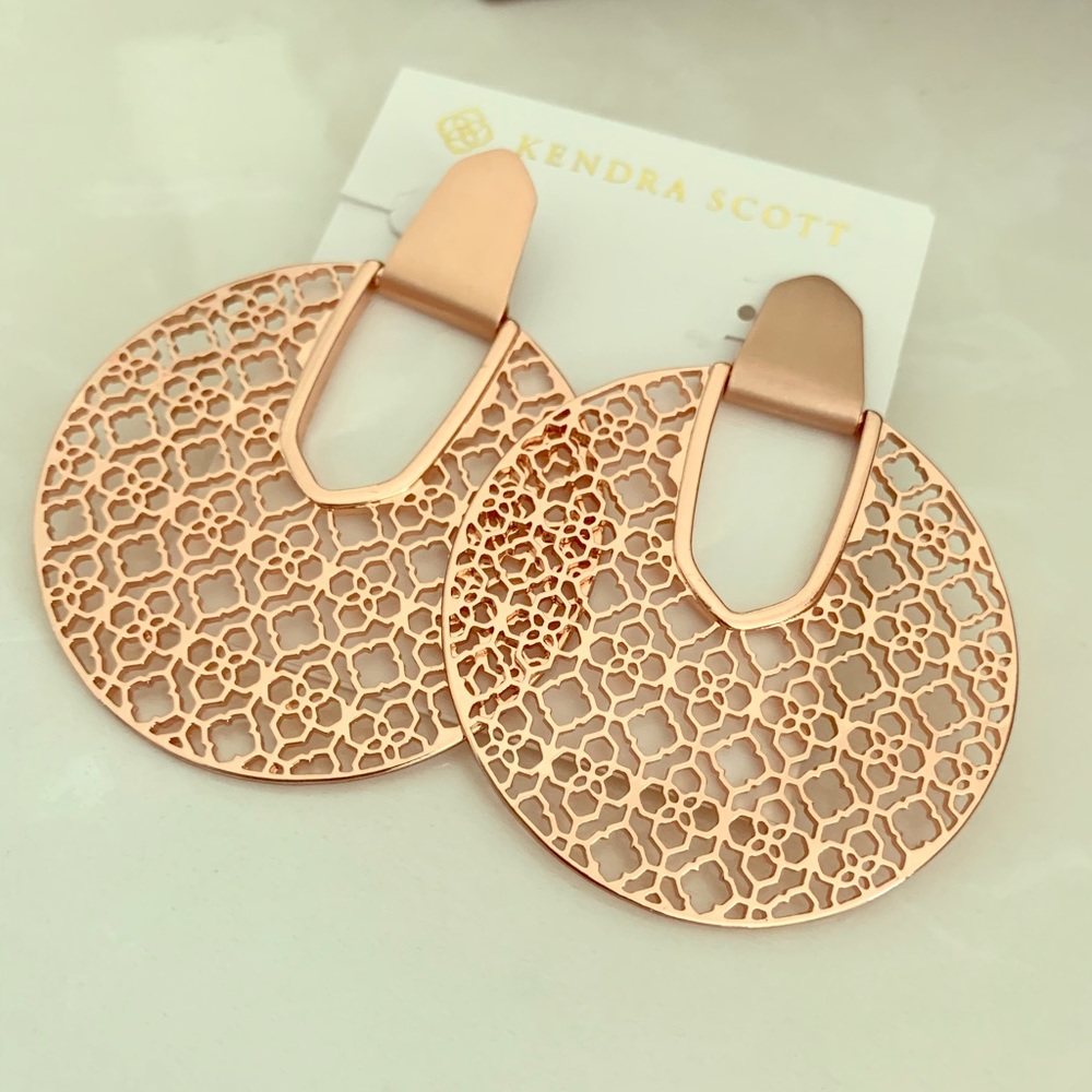 Kendra Scott Rose Gold Statement Earrings